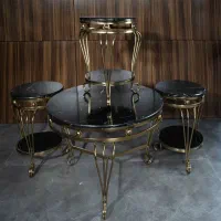 میز جلومبلی و عسلی فلزی طرح سنگ|مبلمان خانگی و میز عسلی|همدان, |دیوار