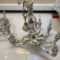 یک جفت لوستر ۸ شاخه ایتالیایی آنتیک بسیار زیبا|لوستر و چراغ آویز|تهران, ونک|دیوار