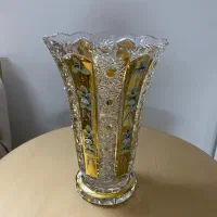 ظروف آلیش وبوهمیا چک طلاکوب گل برجسته