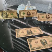 یورو و دلار کلکسیونی و تزیینی ( روکش آب طلا )|کلکسیون سکه، تمبر، اسکناس|کرج, شهرک بنفشه|دیوار