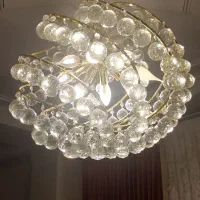 لوستر شیشه ایی ۸ شعله