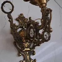 دوتا لوستر برنجی دیواری