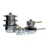 قابلمه کرکماز 16 پارچه دسته  طلایی