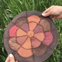 رومیزی چرم طبیعی دستساز