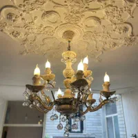 ۴ عدد لوستر سرامیکی ۹ شعله در حد نو