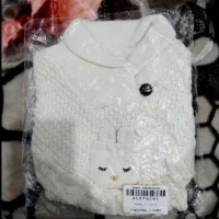 شنل بافت نوزادی خارجی برند kiabi رنگ شیری|کفش و لباس بچه|قم, باجک یک|دیوار