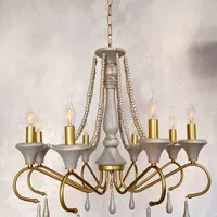 لوستر رستیک 8 شاخه رنگ پتینه