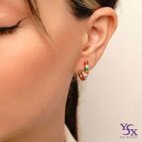 گوشواره مینا کاری مینیمال برند اصیل|جواهرات|شیراز, ابیوردی|دیوار