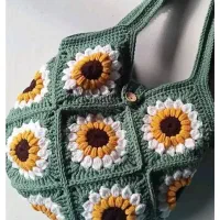 کیف دستبافت با رافیا و کاموا و مکرومه|کیف، کفش، کمربند|گنبد کاووس, |دیوار