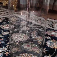 جاگلدونی شیشه ای گرد خیلی زیبابانقره هم معاوضه دار
