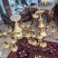 یک جفت لوستر 12شعله ی  کارکرده