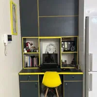 میز تحریر پازلی با کتابخانه و۲ کمدوکشو قفل دار