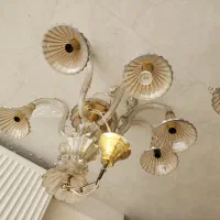 لوستر ۵ شاخه کریستال|لوستر و چراغ آویز|گرگان, |دیوار