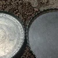 سینی مجمع مسی قدیمی کنده کاری
