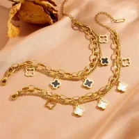 دستبند 2 لایه استیل طرح ونکلیف در 2 رنگ