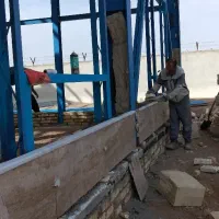 اجرای دیوار سفال  و آجر نسوز