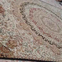 جفت فرش زمرد کاشان در حد نو، بدون کوچکترین عیب