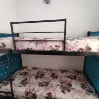 تخت دو طبقه فلزی همراه با تشک رویال