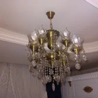 لوستر 6 شاخه برنجی در حد