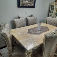 میزناهارخوری ۶نفره با روکش ژلاتینی(  نو)