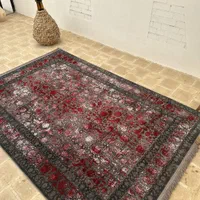 فرش وینتیج با ترکیب زغالی و قرمز  ۱۲و۹و۶ متری