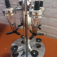 دیسپنسر سیروپ ۴ بطری چرخشی استیل.آرام ریز