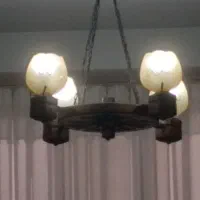 لوستر چوبی|لوستر و چراغ آویز|محمدشهر, همایون ویلا|دیوار