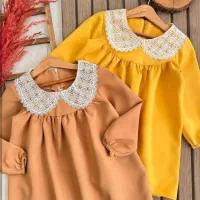 پیراهن دخترانه یقه گیپور