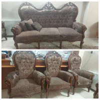 مبل ۹ نفره سالم و تمیز به همراه میزها