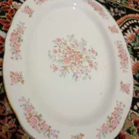 دیس چینی طرح گل قدیمی با مرغ خوری یا سالاد خوری