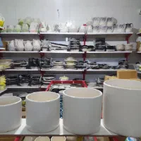 گلدان استوانه چهارتایی مدل gggf سرامیکی