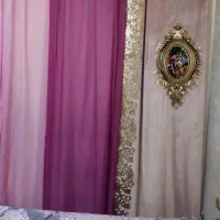 پرده حریر با دکور کارشده