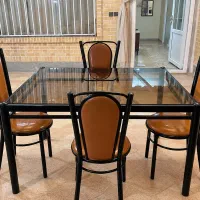 میز ناهارخوری فلزی 4 نفره