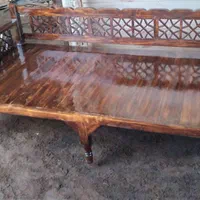 تخت سنتی ۲۰۰در ۱۰۰ رنگ شده ۷پایه