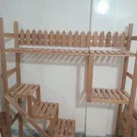 استند گل چوبی|کتابخانه، شلف، قفسه‌های دیواری|پاکدشت, پاکدشت (مامازند)|دیوار