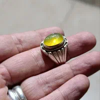 انگشتر های عقیق زرد کهنه