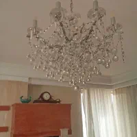 لوستر خارجی ۱۲ شعله با کریستال شفاف و وارداتی چک .|لوستر و چراغ آویز|مشهد, احمدآباد|دیوار