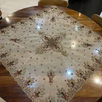 رومیزی هندی منجوقدوزی شده (کار دست)