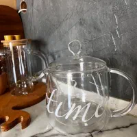 قوری دو جداره پیرکس دمنوش