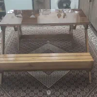 میز ناهارخوری چوبی تاشو