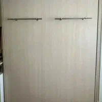 تخت خواب دو نفره تاشو طرح کمجا چوب در حد نو