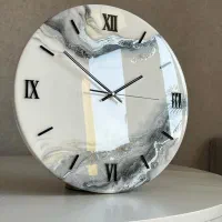 ساعت دیواری طوسی رنگ|ساعت دیواری و تزئینی|کرج, عظیمیه|دیوار