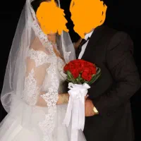 لباس عروس و تاج و تور و شنل