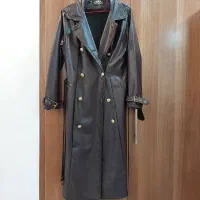 پالتو چرم قهوه ایی کاملا نو ...