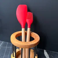 استند چوبی و لیسک و براش سلیکونی