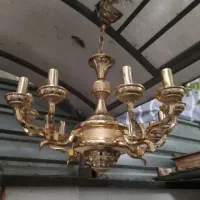 خریداروفروش لوستر برنجی و آینه شمعدان