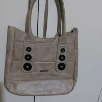 کیف کرم رنگ بزرگ