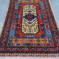 فرش دستباف (بساک)۳ متری چله ابریشم نقشه قم|فرش|مشکیندشت, |دیوار