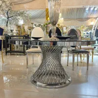 میز فلزی پایه حصیری مدل نیواد/تشریفات تالاررستوران