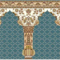 سجاده طرح انفاق آبی /سماوات سبز/یاسین قرمز اکرلیک|فرش|قم, هفت تیر|دیوار